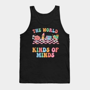 Groovy The World Needs All Kinds Of Minds Cute Sped Teacher Tank Top